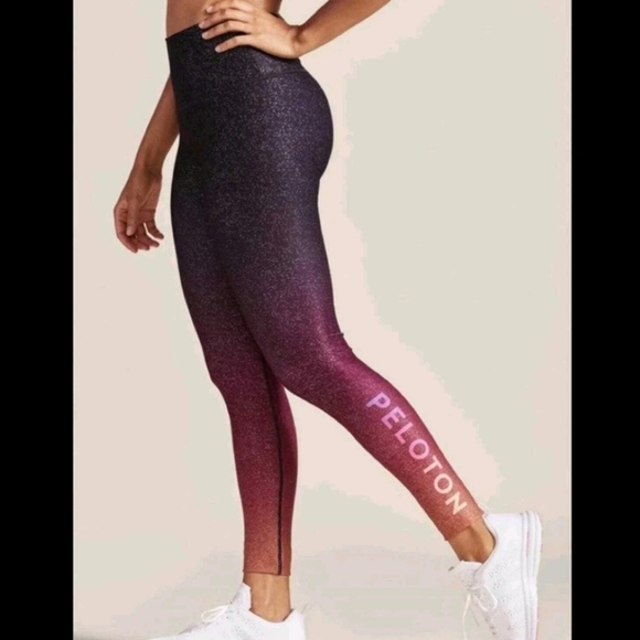 Peloton For Wear It To Heart  Sunrise Fade Sparkle High Waist Leggings Sz M - Picture 10 of 10